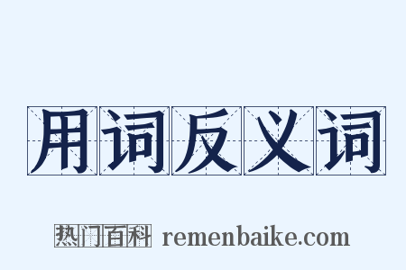 用词反义词是什么意思的图片